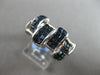 4.16CT DIAMOND & AAA SAPPHIRE 18K WHITE GOLD ROUND & PRINCESS INVISIBLE FUN RING