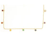 .28CT AAA MULTI COLOR SAPPHIRE 14KT YELLOW GOLD ROUND BEZEL BY THE YARD NECKLACE
