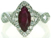 1.49CT DIAMOND & AAA RUBY 18KT WHITE GOLD 3D MARQUISE & ROUND HALO INFINITY RING