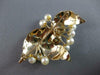 ANTIQUE LARGE .32CT DIAMOND & SOUTH SEA PEARL 14KT 2 TONE GOLD PIN PENDANT 27529