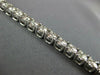 ESTATE 4.0CT DIAMOND 14KT WHITE GOLD 3D ROUND CLASSIC FOUR PRONG TENNIS BRACELET