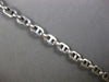 ESTATE LONG 14KT WHITE GOLD 3D CLASSIC OVAL LINK ITALIAN MENS BRACELET