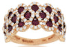 ESTATE 2.5CT DIAMOND & AAA RUBY 14KT ROSE GOLD MULTI INFINITY ANNIVERSARY RING