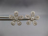 ESTATE LARGE 1.05CT DIAMOND 14KT WHITE GOLD 3D CLASSIC FLOWER STUD EARRINGS