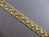 ESTATE LARGE & LONG 14KT 2 TONE GOLD 3D CLASSIC MATTE & SHINY FUN BRACELET