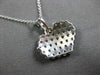 ESTATE 1.37CT DIAMOND 14KT WHITE GOLD 3D HEART SHAPE PUFF LOVE FLOATING PENDANT