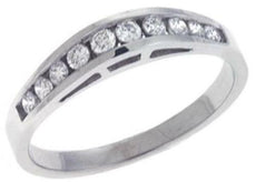 .28CT DIAMOND 14KT WHITE GOLD 3D ROUND CHANNEL SEMI ETERNITY ANNIVERSARY RING
