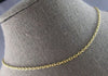 ESTATE CLASSIC 18KT YELLOW GOLD 2MM 16-18" LOBSTER LOCK CHAIN NECKLACE #28124