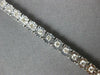 ESTATE 1.0CT DIAMOND 14K WHITE GOLD 3D ROUND DIAMOND CUT CLASSIC TENNIS BRACELET
