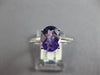 1.82CT DIAMOND & AAA AMETHYST 18KT WHITE GOLD OVAL & ROUND FRIENDSHIP LOVE RING