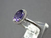 1.31CT DIAMOND & AAA AMETHYST 14KT WHITE GOLD OVAL & ROUND MULTI HEART LOVE RING