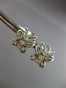 ESTATE .44CT DIAMOND 14KT WHITE GOLD 3D CLASSIC BUTTERFLY LOVE CLIP ON EARRINGS