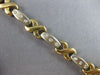 .75CT DIAMOND 14KT 2 TONE GOLD 3D 3 STONE PAST PRESENT FUTURE XO TENNIS BRACELET