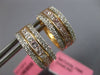 WIDE 2.2CT WHITE & PINK DIAMOND 18KT WHITE & ROSE GOLD PRINCESS & ROUND EARRINGS