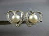 LARGE .75CT DIAMOND & AAA SOUTH SEA PEARL 14K WHITE GOLD CLIP ON EARRINGS #27481