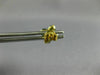 ESTATE .38CT BLUE DIAMOND 18KT YELLOW GOLD 3D CLASSIC ROUND BEZEL STUD EARRINGS