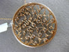 ESTATE LARGE 2.73CT DIAMOND 14K ROSE GOLD ETOILE FILIGREE CIRCLE OF LIFE PENDANT