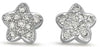 ESTATE .24CT DIAMOND 14KT WHITE GOLD 3D CLASSIC PVAE STAR STUD EARRINGS