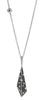 ESTATE 3.16CT WHITE & BLACK DIAMOND 18KT WHITE GOLD 3D DREIDEL FLOATING PENDANT