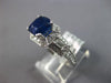 2.72CT DIAMOND & AAA SAPPHIRE 18KT WHITE GOLD CUSHION & BAGUETTE ENGAGEMENT RING