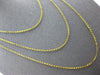 ANTIQUE EXTRA LONG 18KT YELLOW GOLD 3D HANDCRAFTED LINK CHAIN NECKLACE #27998