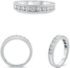 ESTATE .72CT DIAMOND 14K WHITE GOLD ROUND CLASSIC SEMI ETERNITY ANNIVERSARY RING