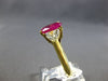 LARGE 5.1CT DIAMOND & AAA BURMA RUBY 18KT YELLOW GOLD 3D 3 STONE ENGAGEMENT RING