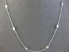 ESTATE LARGE 1.5CT DIAMOND 14KT WHITE GOLD INSIDE OUT BY THE YARD LOVE NECKLACE