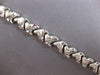 ESTATE WIDE 14KT WHITE GOLD 3D MATTE AND SHINY MULTI HEART LOVE BRACELET