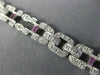 WIDE & LONG 1.92CT DIAMOND & AAA PINK SAPPHIRE 18K WHITE GOLD 3D TENNIS BRACELET