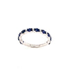 1.05CT DIAMOND & AAA SAPPHIRE 18KT WHITE GOLD ETERNITY WEDDING ANNIVERSARY RING