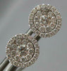 ESTATE .51CT DIAMOND 18KT WHITE GOLD CLUSTER INVISIBLE HALO EARRING JACKET SET