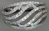 ESTATE .60CT DIAMOND 14KT WHITE GOLD 3D MULTI ROW MULTI WAVE DIAGONAL FUN RING