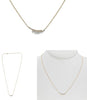 .16CT DIAMOND 14KT YELLOW GOLD ROUND DOUBLE BAR CRISS CROSS ADJUSTABLE NECKLACE