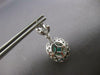 LARGE 5.18CT DIAMOND & AAA EMERALD 18KT WHITE GOLD OVAL & ROUND HANGING EARRINGS
