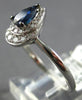 .66CT DIAMOND & AAA SAPPHIRE 14KT WHITE GOLD PEAR SHAPE & ROUND DOUBLE HALO RING