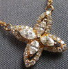 .35CT DIAMOND 18KT ROSE GOLD 3D ROUND & MARQUISE FLOWER BUTTERFLY LOVE NECKLACE
