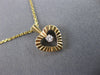 ESTATE .02 ROUND DIAMOND 14KT YELLOW GOLD SOLITAIRE HEART FLOATING PENDANT#1094