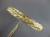 ESTATE WIDE 14K YELLOW GOLD HANDCRAFTED FILIGREE FUN CUFF BANGLE BRACELET #27477