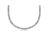 ESTATE .78CT DIAMOND 14KT WHITE GOLD 2 ROW RECTANGULAR BY THE YARD LOVE NECKLACE