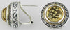 LARGE 8.80CT AAA CITRINE & WHITE TOPAZ 14K YELLOW GOLD & SILVER CLIP ON EARRINGS