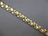 ESTATE WIDE 14KT 2 TONE GOLD 3D MATTE & SHINY MULTI LEAF CRISS CROSS BRACELET