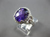 4.88CT DIAMOND & AAA AMETHYST 14KT WHITE GOLD OVAL & ROUND HALO ENGAGEMENT RING
