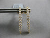 .52CT DIAMOND 18KT YELLOW GOLD 3D CLASSIC GRADUATING BAR FUN HANGING EARRINGS