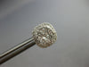 1.29CT DIAMOND 14KT WHITE GOLD CLASSIC ROUND INVISIBLE SQUARE HALO STUD EARRINGS