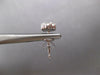 ESTATE .41CT DIAMOND 14KT WHITE GOLD 3D CLASSIC FLOWER STUD EARRINGS