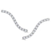 ESTATE .50CT DIAMOND 14KT WHITE GOLD 3D CLASSIC SWIRL WAVE EAR CLIMBER EARRINGS