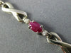 ESTATE 2.30CT DIAMOND & AAA RUBY 14KT WHITE GOLD 3 STONE INFINITY LOVE BRACELET