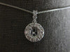 .44CT DIAMOND 18KT WHITE GOLD 3D 4 PRONG ROUND HALO SEMI MOUNT FLOATING PENDANT