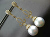 LARGE 1.04CT DIAMOND & AAA SOUTH SEA PEARL 18KT YELLOW GOLD 3D HANGING EARRINGS